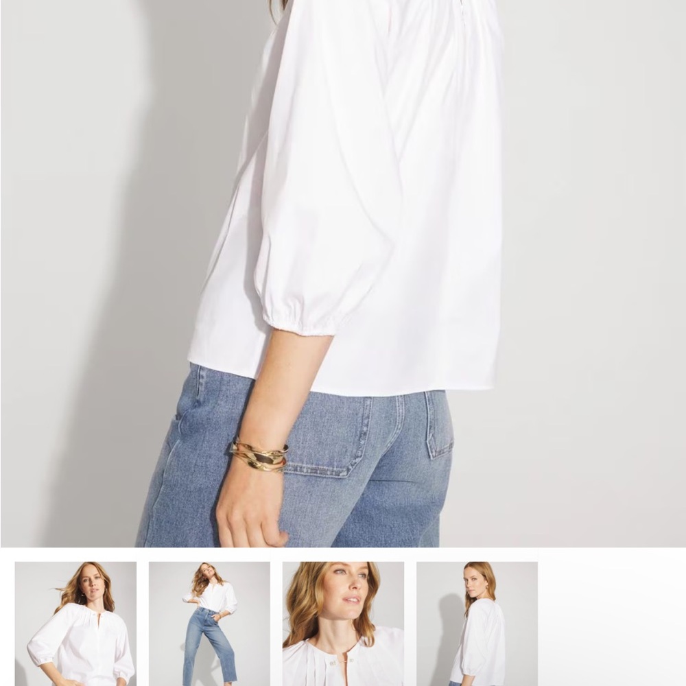 White House Black Market 💝💝💝White Blouse - Picture 4 of 4